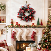 Peppermint Christmas Front Door Wreath
