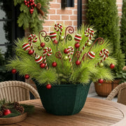 Peppermint Christmas Floral Pick Set – 14 Pcs