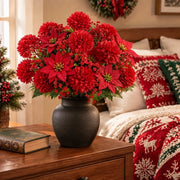 17-Piece Red Velvet Ball Christmas Floral Bouquet