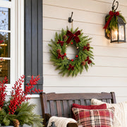 Christmas Front Door Garland and Wreath Set