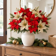 100-Piece Poinsettia Christmas Floral Craft Kit