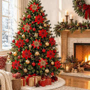 100-Piece Poinsettia Christmas Floral Craft Kit