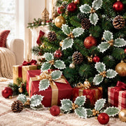 60-Piece Holly Leaf Christmas Wreath Craft Kit