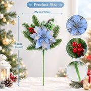 5-Piece Christmas Poinsettia Floral Arrangement