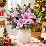 5-Piece Christmas Poinsettia Floral Arrangement
