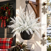White Glitter Christmas Branch Stem