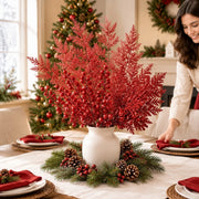 20-Piece Glitter Christmas Branch Stem Collection