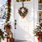 Christmas Ornament Door Wreath with Bells