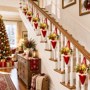 Christmas Santa Hat Hanging Floral Arrangement