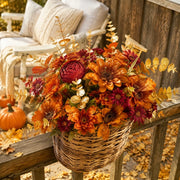 Orange Daisy & Ranunculus Fall Flower Set – 16pcs