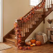 Orange Gypsophila Eucalyptus Fall Garland
