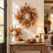 Fall Corn Husk Leaf Wreath Collection