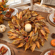 Fall Corn Husk Leaf Wreath Collection