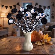 Gothic Black Rose & Purple Calla Lily Floral Set – 20pcs