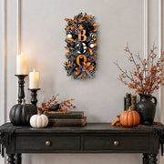 Halloween Boo Spider Swag Wreath – 19.7in