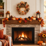 17.7-Inch Scarecrow Sunflower Fall Door Wreath