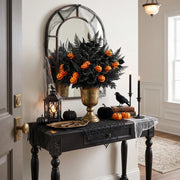Halloween Black Floral Stems – 12 Pcs