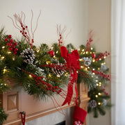 Red Berry Decorative Branch Stem Set