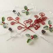 Red Berry Decorative Branch Stem Set