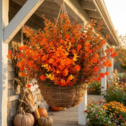 Orange Fall Eucalyptus Floral Stems – Set of 12