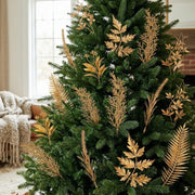 30-Piece Gold Christmas Floral Stem Sets