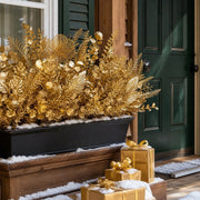 60-Piece Gold Christmas Floral Stem Set – Eucalyptus & Leaf Assortment