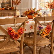 2-Piece Heart-Shaped Maple Leaf Fall Wreath Set