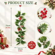 Artificial Holly Hanging Sprig Set
