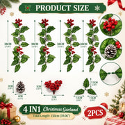 Artificial Christmas Hanging Stem Set
