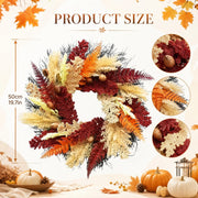 Pampas Leaf and Pepper Berry Fall Door Wreath