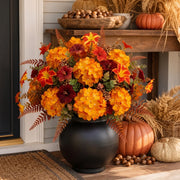 36-Piece Autumn Hydrangea & Eucalyptus Flower Set