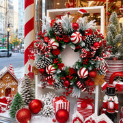 Peppermint Christmas Front Door Wreath