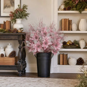 Pink Poinsettia Christmas Floral Arrangement – 50 Pcs