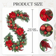 5.9-Foot Lighted Gold Christmas Garland