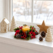 4-Piece Christmas Artificial Floral Decoration Set