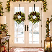 Christmas Front Door Garland and Wreath Set