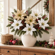 100-Piece Poinsettia Christmas Floral Craft Kit