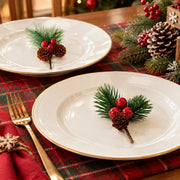 Red Berry Christmas Gift Bow Decoration Set – 20 Pcs
