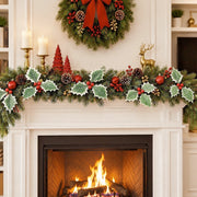 60-Piece Holly Leaf Christmas Wreath Craft Kit
