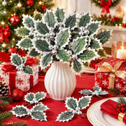 60-Piece Holly Leaf Christmas Wreath Craft Kit