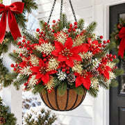 5-Piece Christmas Poinsettia Floral Arrangement