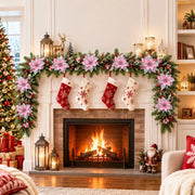 5-Piece Christmas Poinsettia Floral Arrangement