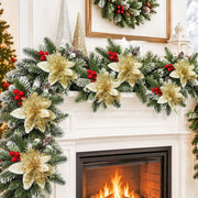 5-Piece Christmas Poinsettia Floral Arrangement