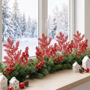 20-Piece Glitter Christmas Branch Stem Collection