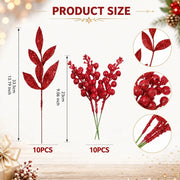 Glitter Berry Floral Stem Collection