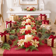 11.8-Inch Gold Poinsettia Christmas Floral Pick
