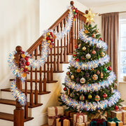 6-Piece Iridescent Christmas Tinsel Garland Set