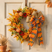 Pumpkin Sunflower Maple Leaf Fall Wreath – 17.7in
