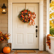Pumpkin Peony Eucalyptus Fall Wreath – 17.7in