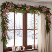 Glitter Berry Stem Ornament Set – 55 Pcs (Rose Gold)